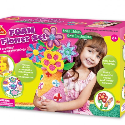 FOAM FLOWER SET, PLAY DOUGH, EDUCATIONAL TOYS FOR KIDS